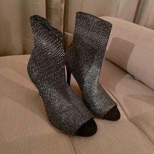 Sparkly Peep Toe sock heel 7.5M INC international Concepts